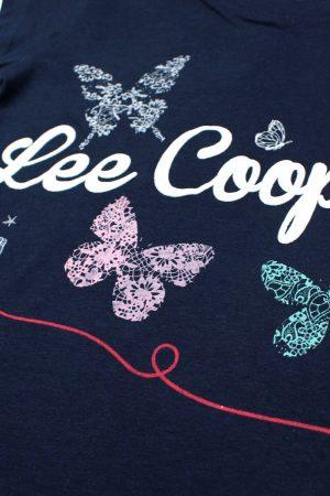 Shirtje Lee Cooper Vlinders blauw