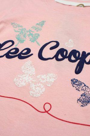 Shirtje Lee Cooper Vlinders roze