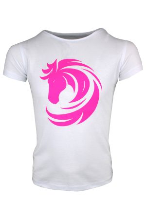 Shirtje T-Shirt Lovehorse roze wit