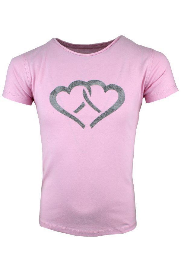 Shirtje T-Shirt Heart Mother and Me roze