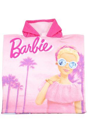 Badcape / Badponcho Barbie roze
