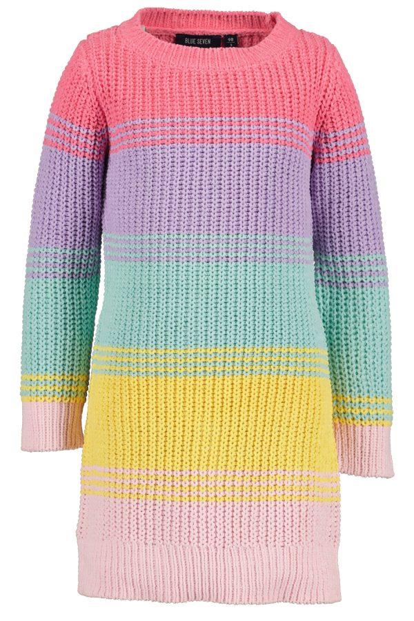 Jurkje Sweaterdress Blue Seven Regenboog