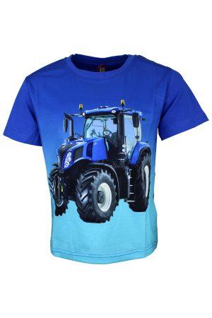 Shirtje blauwe tractor blauw