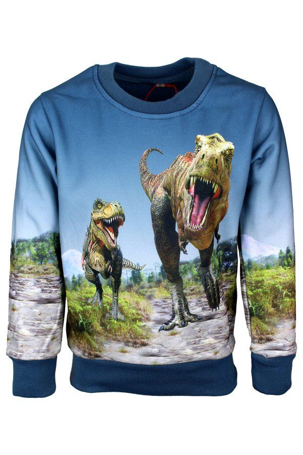 Sweater Dino T-Rex blauw