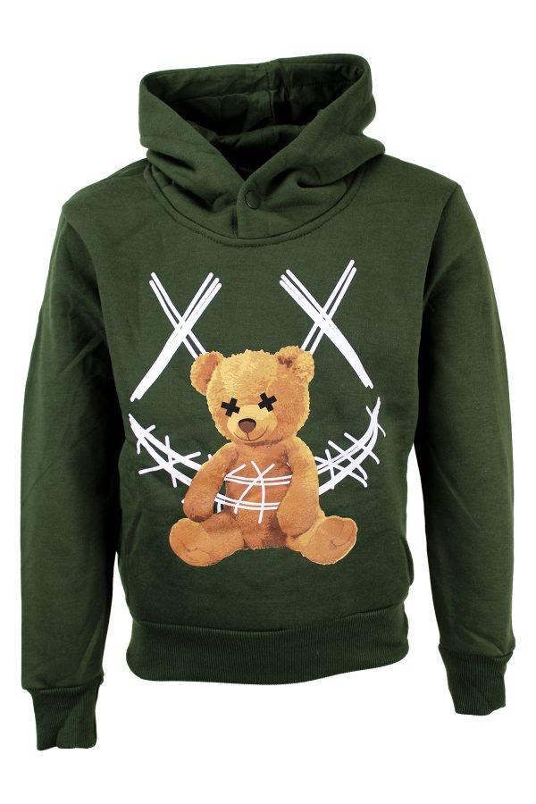 Hoodie Smiley Bear groen