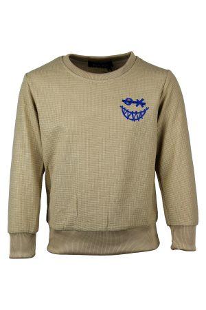 Sweater back smiley beige