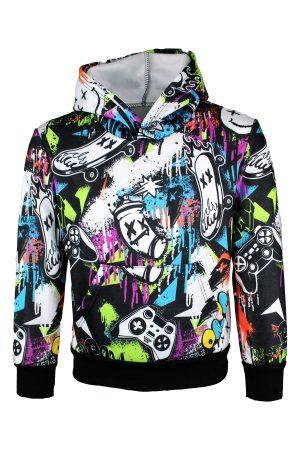 Hoodie Joystick zwart