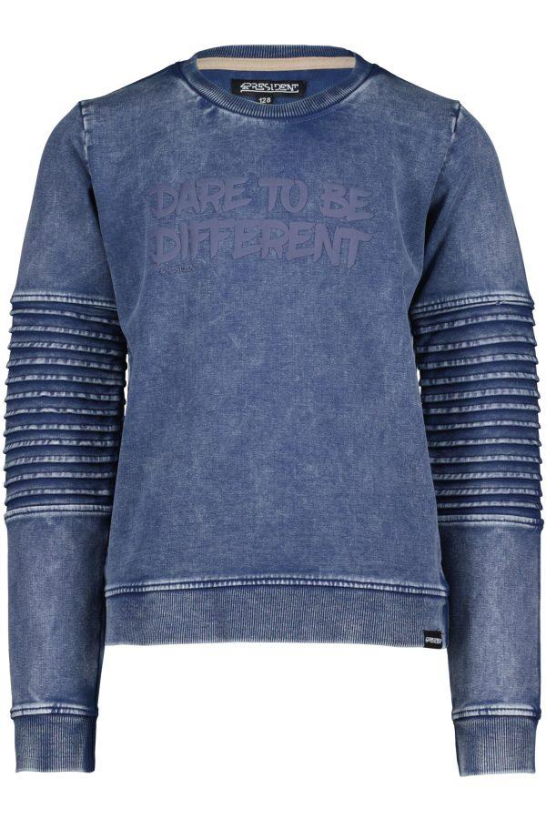 Sweater 4President Milan Acid Wash blauw