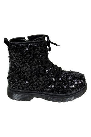 Boots Paillety Glitter zwart