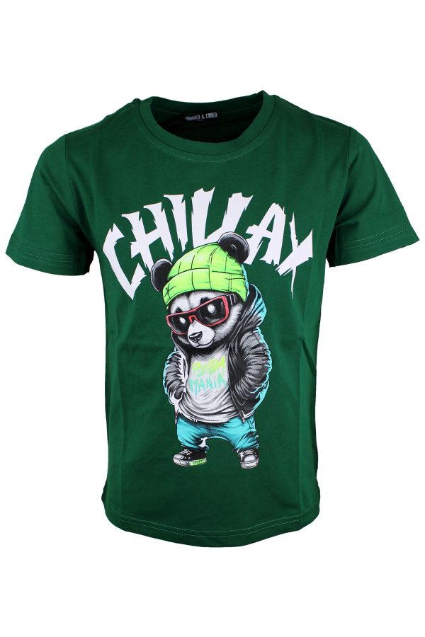 Shirtje Bear Chilax groen